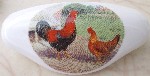 Drawer Pull Red Black Rooster