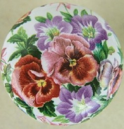 Cabinet Knob Pansy FLOWER