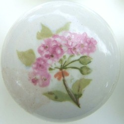 Cabinet Knob Pink Flowers pulls flower