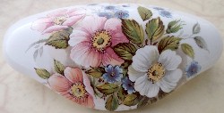 Drawer Pulls Blue White Flowers