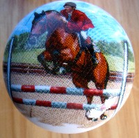 CERAMIC CABINET KNOBS KNOB HORSE JUMPING