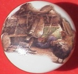 CERAMIC CABINET KNOBS SADDLE CHICKEN SOUTHWEST SOUTH WEST