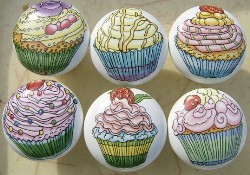 Cabinet knob cupcakes