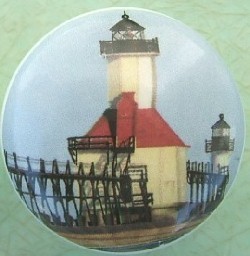 Cabinet Knob Lighthouse north pier michigan