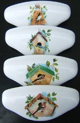 4 Drawer Pulls Rustic Birdhouse