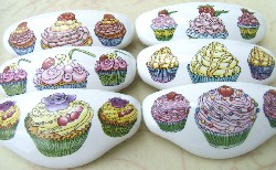 Ceramic Drawer Pulls Cupcakes