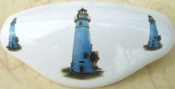 Drawer pull liight house Marbele head