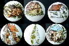 Cabinet Knob Six Rustic Birdhouses