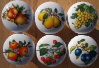 cabinet knobs fruit plums pears papaya grapes