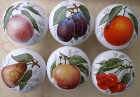 cabinet knobs fruit plums pears papaya grapes