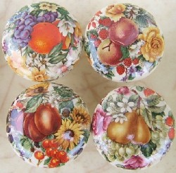 cabinet knobs fruit pears grapes berries strawberry