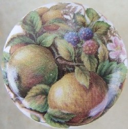 CERAMIC CABINET KNOB KNOBS FRUIT APPLES APPLE