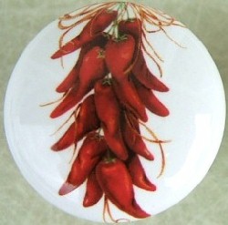 Cabinet knob pulls chili Peppers