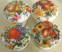 cabinet knobs fruit pears grapes berries strawberry