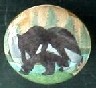 CERAMIC CABINET KNOB KNOBS  WILDLIFE BEAR BLACK