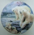 CERAMIC CABINET KNOB KNOBS  WILDLIFE POLAR BEAR