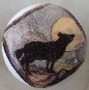 CERAMIC CABINET KNOB KNOBS  WILDLIFE WOLF WOLVES