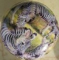 CERAMIC CABINET KNOB KNOBS  WILDLIFE ZEBRA