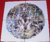 German Shepherd Dog Colllage Ceramic tile Mural<font size="3"><b></b></font>