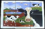 Ceramic Tile cow Mural holstein