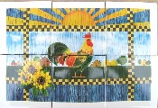 Ceramic Tile Kitchen Mural  rooster