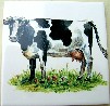 Ceramic Tile cow holstein