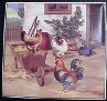 Ceramic Tile Farm Chickens