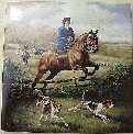 6" Ceramic Tile foxhunt Horse 