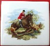 Ceramic Tile foxhunt Horse 