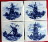 Ceramic Tile Mural Blue Delft Windmill