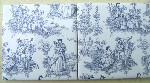 Ceramic Tile Mural Blue Toile