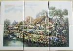 Ceramic Tile Mural English Cottages