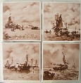 Ceramic Tile Mural Sepia Scenes
