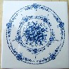 Ceramic Tile Royal Blue Rose