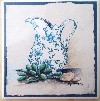 Ceramic Tile Blue Willow Pitcher
