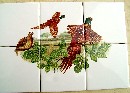Ceramic Tile Mural Pheasants
