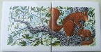 Ceramic Tile Mural Red Squirrel