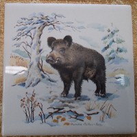 Ceramic Tile Wild Boar
