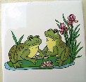 Ceramic Tile Frog Lily pad