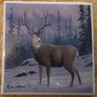 Ceramic Tile Mule Deer