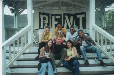 Steph and Laura with the cast members (Summer �00)