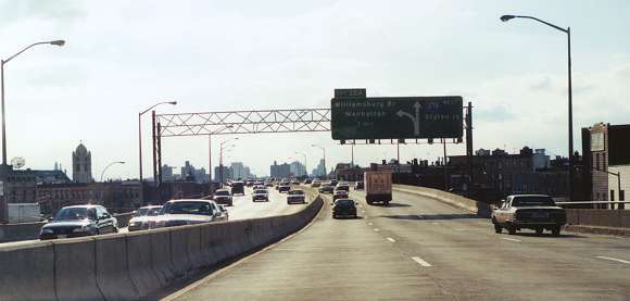 BQE Southbound passing through Greenpoint