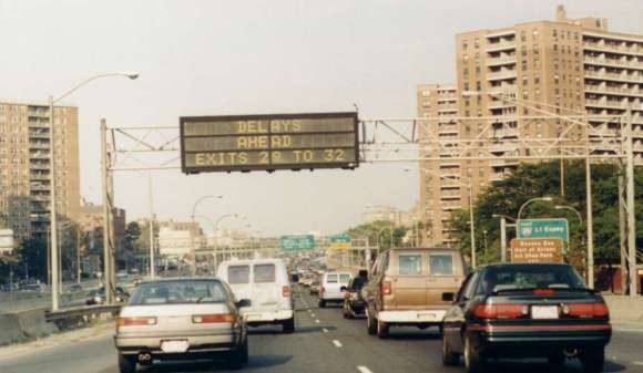 closer view of overhead sign