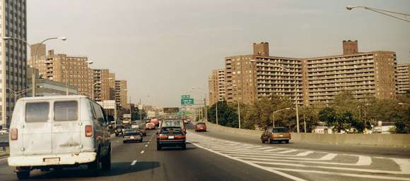 LIE eastbound crossing Queens Blvd.