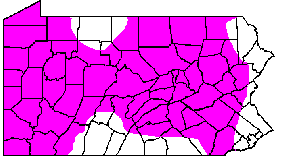 Northern Leopard Frog Range Map - PA