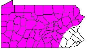 Jefferson Salamander Range Map- PA