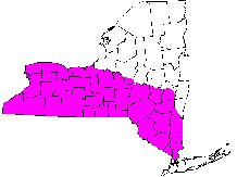Slimy Salamander Range Map- NY