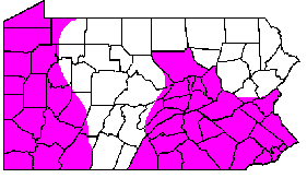 Northern Brown Range Map- PA
