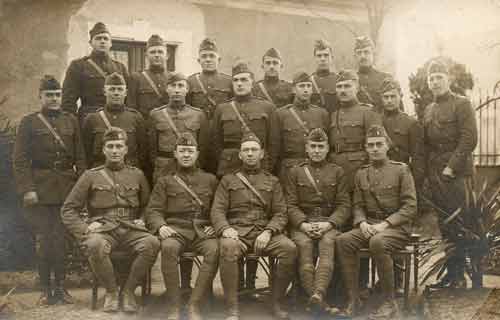 Officers of an unknown battalion of the 105th Infantry, 27th Division