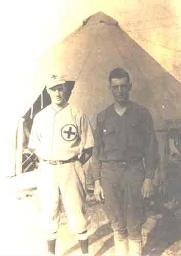 Kenneth Robinson in baseball uniform, Camp Wadsworth